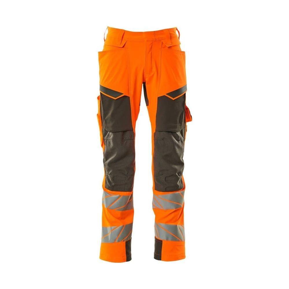 Mascot® Accelerate Safe Arbejdsbukser med knælommer Full Stretch 19279 - 510 - 1418 hi - vis orange /mørk antracit
