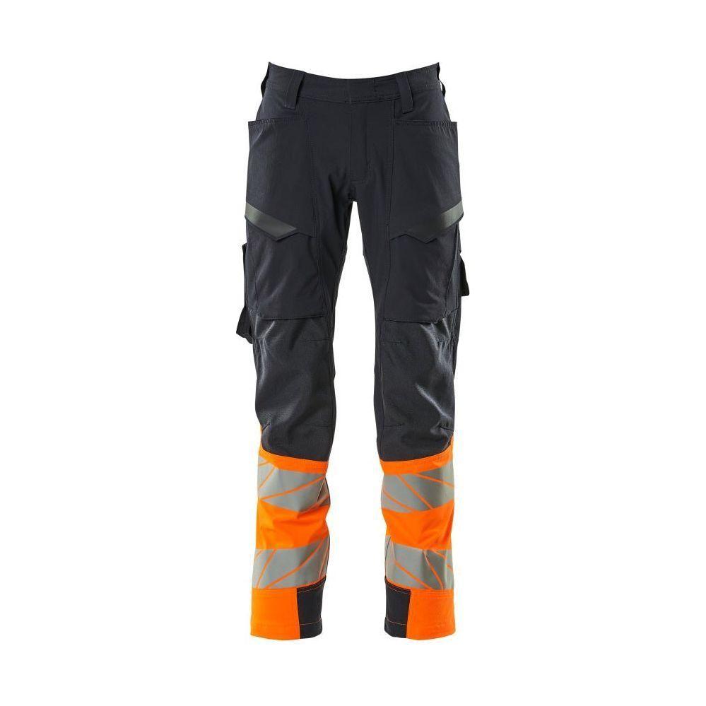 Mascot® Accelerate Safe arbejdsbukser ULTIMATE STRETCH 19379 - 510 - 01014 mørk marine/hi - vis orange