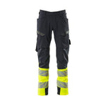 Mascot® Accelerate Safe arbejdsbukser ULTIMATE STRETCH 19379 - 510 - 01017 mørk marine/hi - vis gul