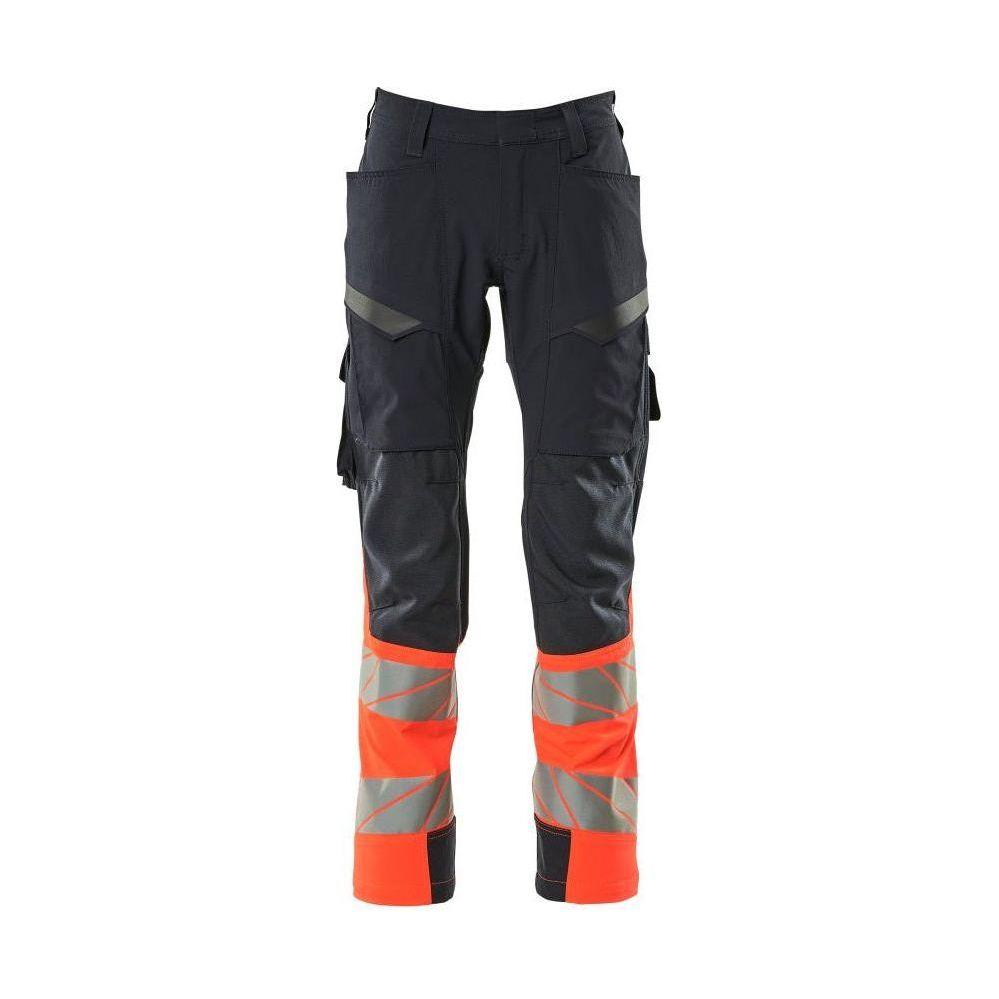 Mascot® Accelerate Safe arbejdsbukser ULTIMATE STRETCH 19379 - 510 - 10222 mørk marine/hi - vis rød