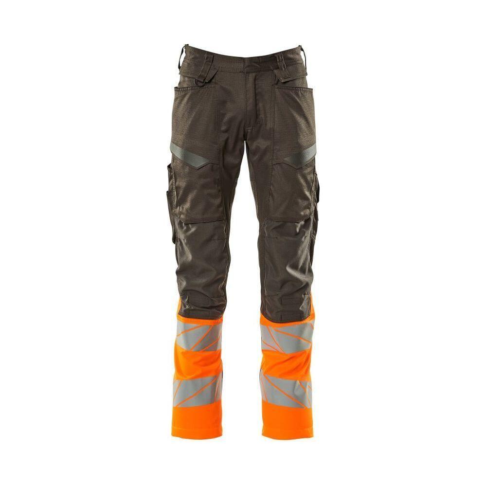 Mascot® Accelerate Safe Bukser med Knælommer, stretch - zoner - 19679 - 236 - mørk antracit/Hi - Vis orange klasse 1