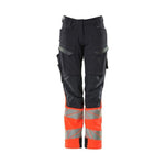 Mascot®Accelerate Safe Arbejdsbukser knælommer dame pasform stretch 19178 - 511 - 10222 mørk marine/hi - vis rød