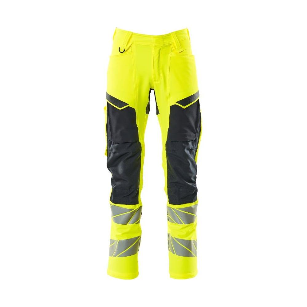 Mascot®Accelerate Safe Arbejdsbukser knælommer Full Stretch - 19479 - 711 - 17010 - hi - vis gul/mørk marine