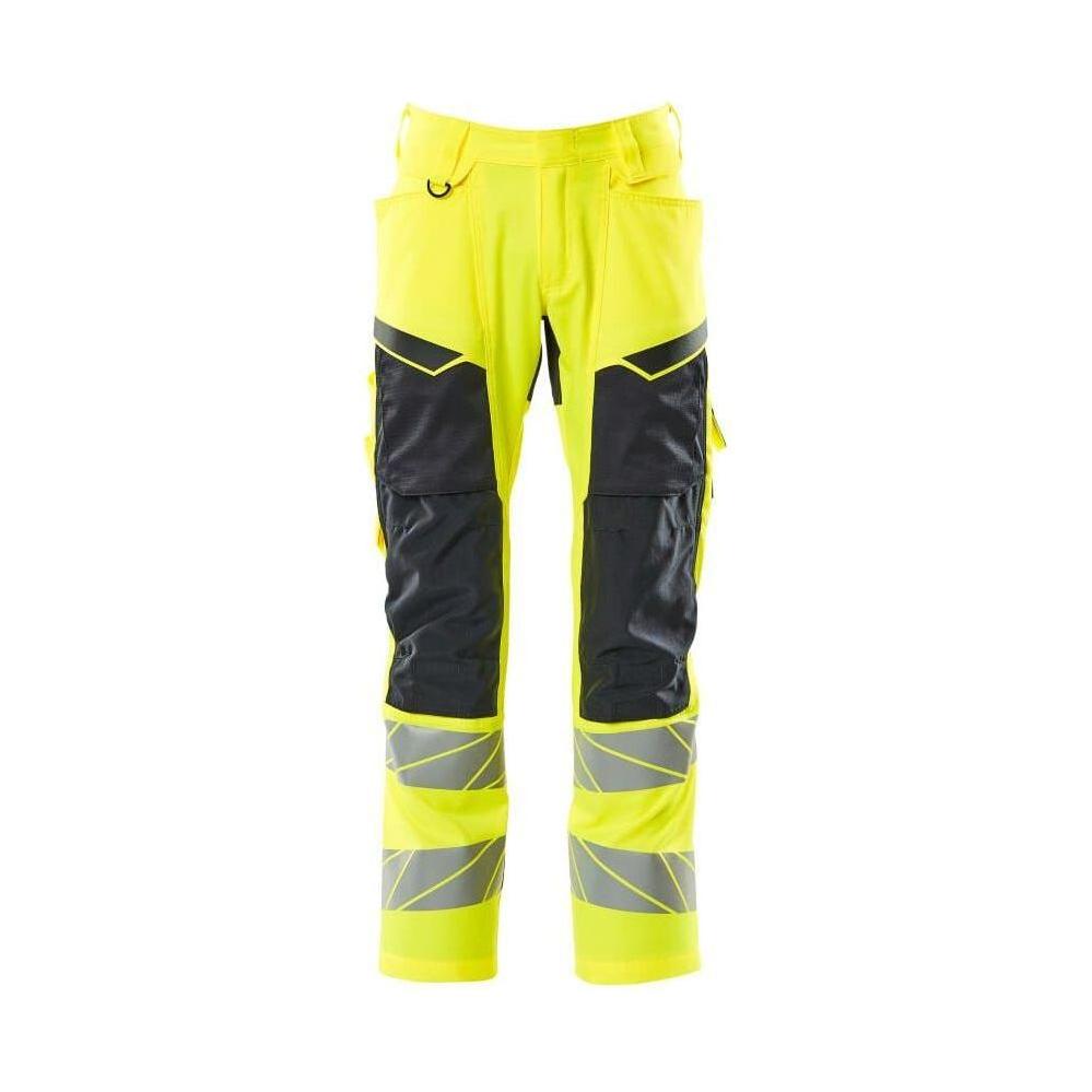 Mascot®Accelerate Safe Arbejdsbukser med knælommer 19579 - 236 - 17010 hi - vis gul/mørk marine - Sikkerhedsgiganten