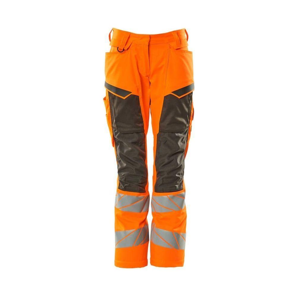 Mascot®Accelerate Safe Arbejdsbukser med knælommer dame pasform hi - vis orange 19578 - 236 - Sikkerhedsgiganten