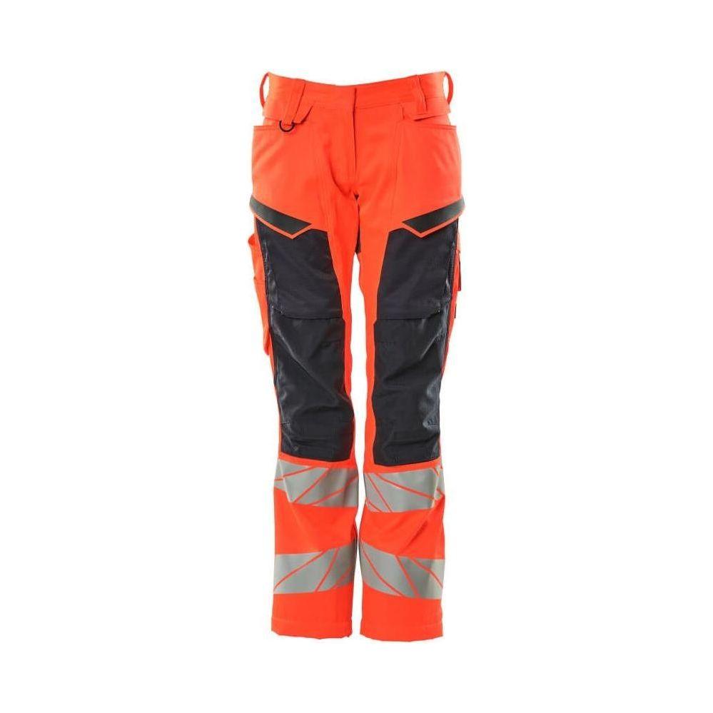 Mascot®Accelerate Safe Arbejdsbukser med knælommer dame pasform hi - vis orange 19578 - 236 - Sikkerhedsgiganten