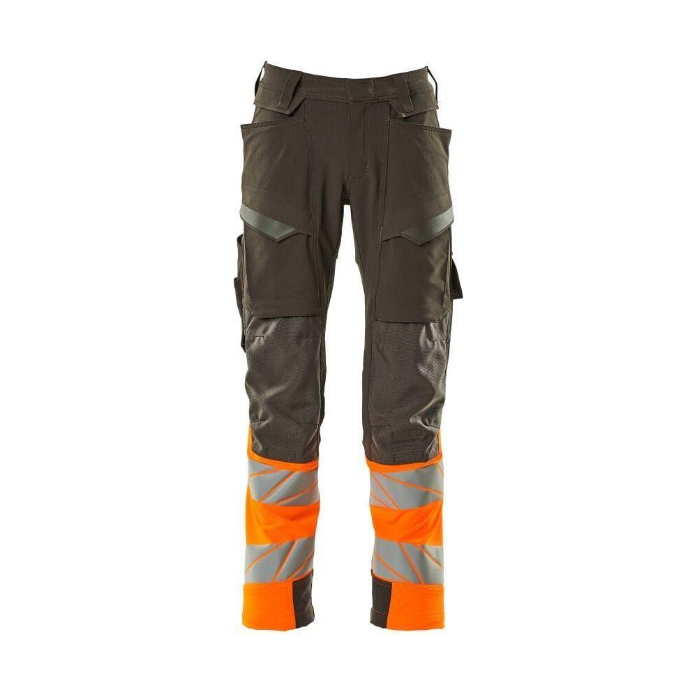 Mascot®Accelerate Safe Bukser Knælommer, Full Stretch 19179 - 511 - 1814 mørk antracit/hi - vis orange