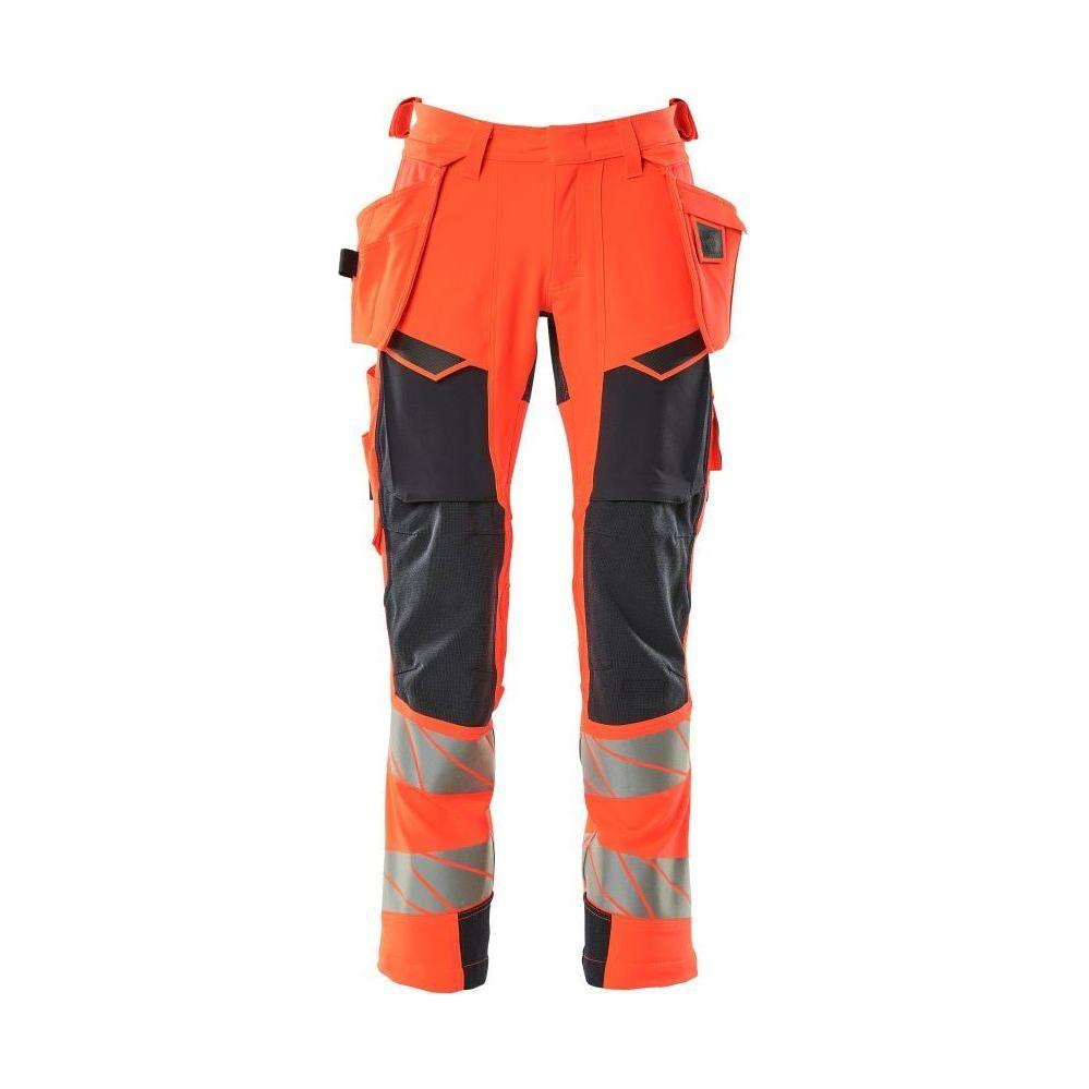 Mascot®Accelerate Safe håndværkerbukser hængelommer 19031 - 711 - 22210 Hi - Vis rød/mørk marine - Sikkerhedsgiganten