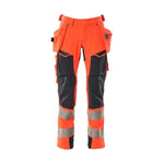 Mascot®Accelerate Safe håndværkerbukser hængelommer 19031 - 711 - 22210 Hi - Vis rød/mørk marine - Sikkerhedsgiganten