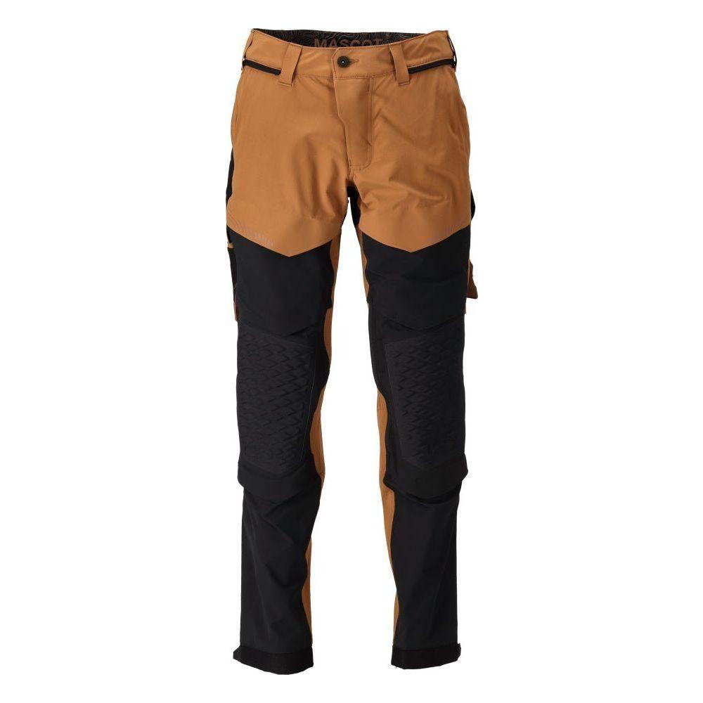 Mascot®Customized Arbejdsbukser, Knælommer, stretch 22279 - 605 - 5409 nøddebrun/sort - Sikkerhedsgiganten