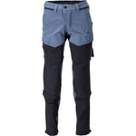 Mascot®Customized Arbejdsbukser, Knælommer, stretch 22279 - 605 - 85010 stenblå/mørk marine - Sikkerhedsgiganten
