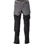 Mascot®Customized Arbejdsbukser, Knælommer, stretch 22279 - 605 - 8909 stengrå/sort - Sikkerhedsgiganten
