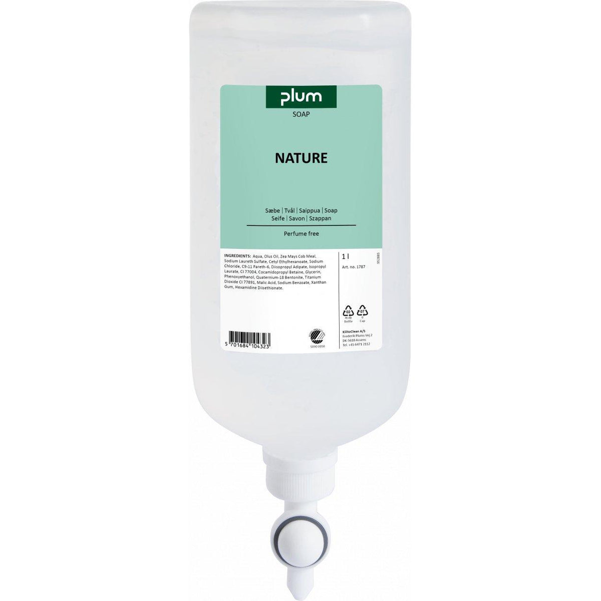 Plum Nature 1787 mild og hudvenlig uparfumeret sæbe - Sikkerhedsgiganten
