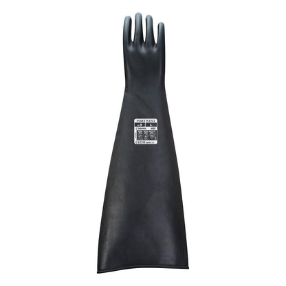 Portwest A803 - Kraftig latex handske - 600mm Sort - Sikkerhedsgiganten Handsker