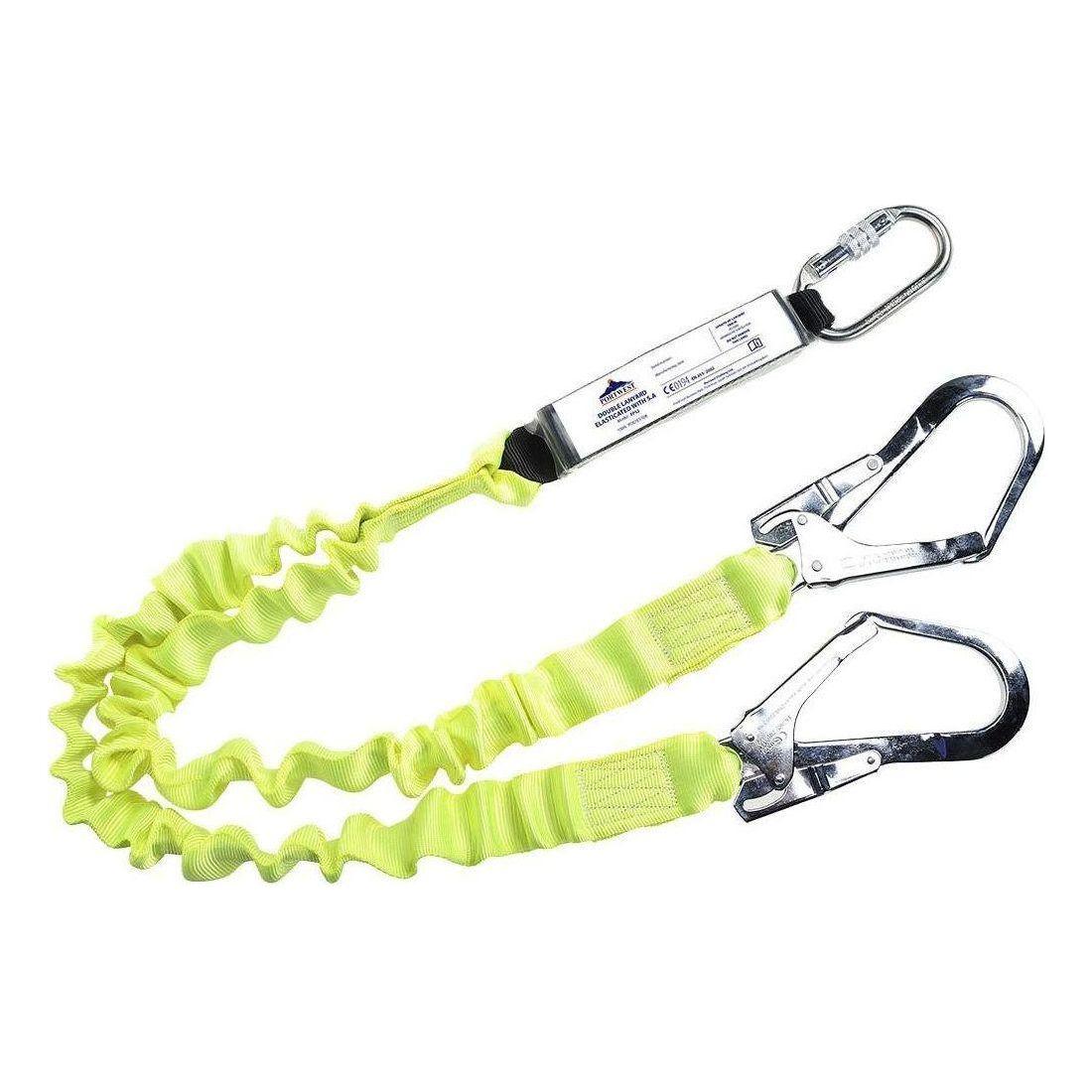 Portwest Dobbelt elastisk lanyard med falddæmper. FP52 - Sikkerhedsgiganten