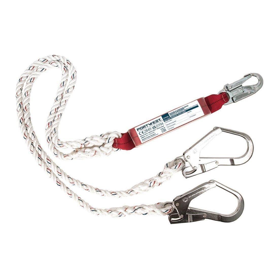 Portwest Dobblet Lanyard Med Falddæmper FP25 - Sikkerhedsgiganten