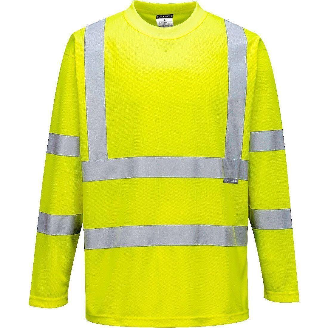 Portwest Hi - Vis langærmet T - Shirt S178 - Sikkerhedsgiganten