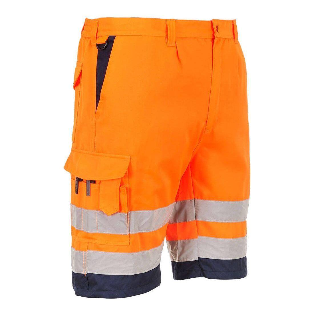 Portwest Hi - vis letvægts poly/bomulds shorts L043 - Sikkerhedsgiganten