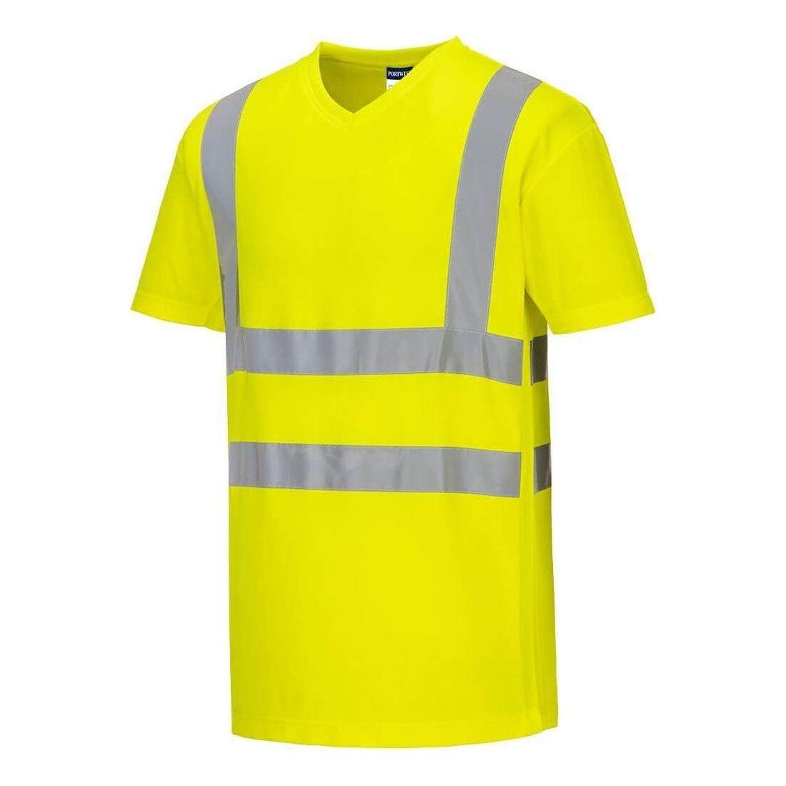 Portwest Hi - Vis T - shirt i bomuld med komfort - netindsats i bomuld S/S S179 - Sikkerhedsgiganten