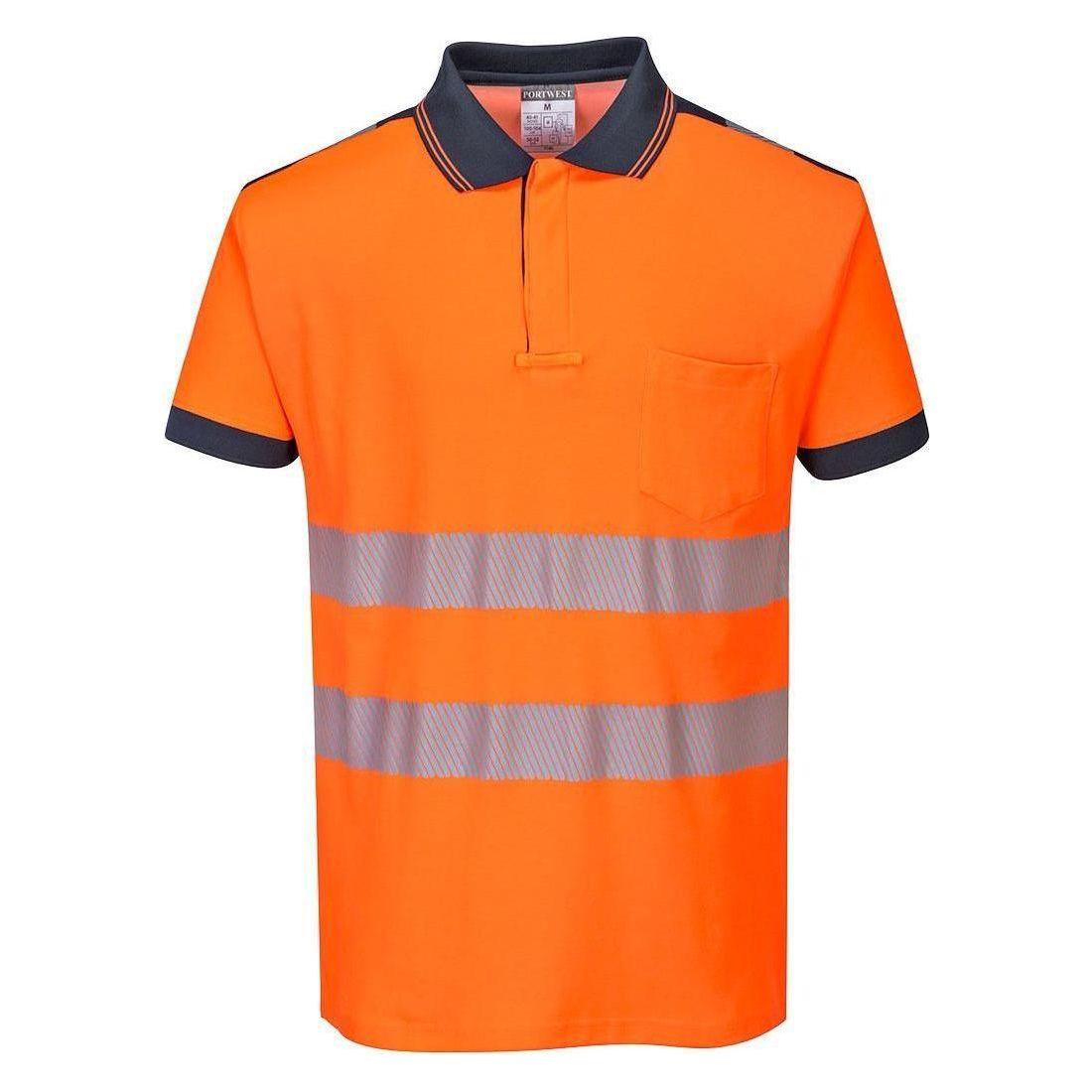 Portwest PW3 Hi - vis bomulds comfort Poloshirts T180 - Sikkerhedsgiganten