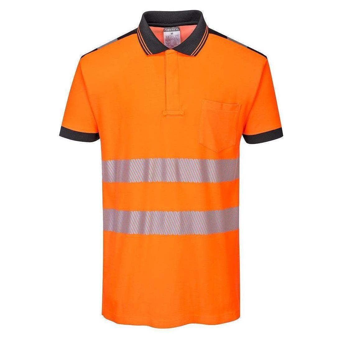 Portwest PW3 Hi - vis bomulds comfort Poloshirts T180 - Sikkerhedsgiganten