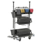 Rengøringsvogn, Vikan Slimliner, 795x400x830mm, grå, metal/PVC/PP/aluminium, til fugtsystem, med til - Sikkerhedsgiganten