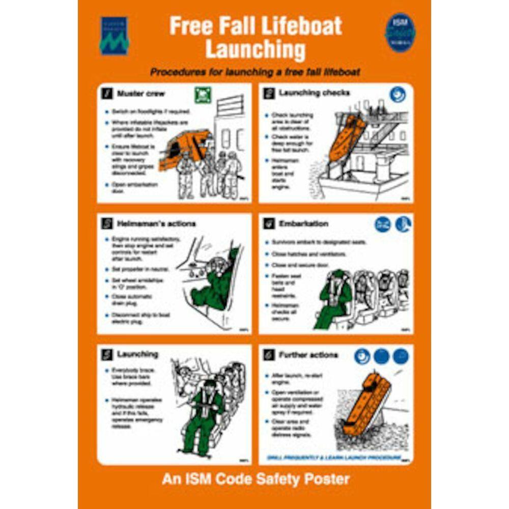 Sign IMO 1020 Free fall lifeboat launching 125213 - Sikkerhedsgiganten
