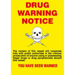 Sign IMO 1037 Drug warning notice 125237 - Sikkerhedsgiganten