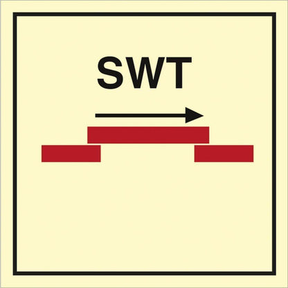Sign IMO A class self closing semi - watertight slid 104232 - Sikkerhedsgiganten