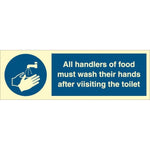 Sign IMO All handlers of food must wash hands 106224 - Sikkerhedsgiganten