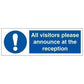Sign IMO All visitors please announce at the reception 106254 - Sikkerhedsgiganten