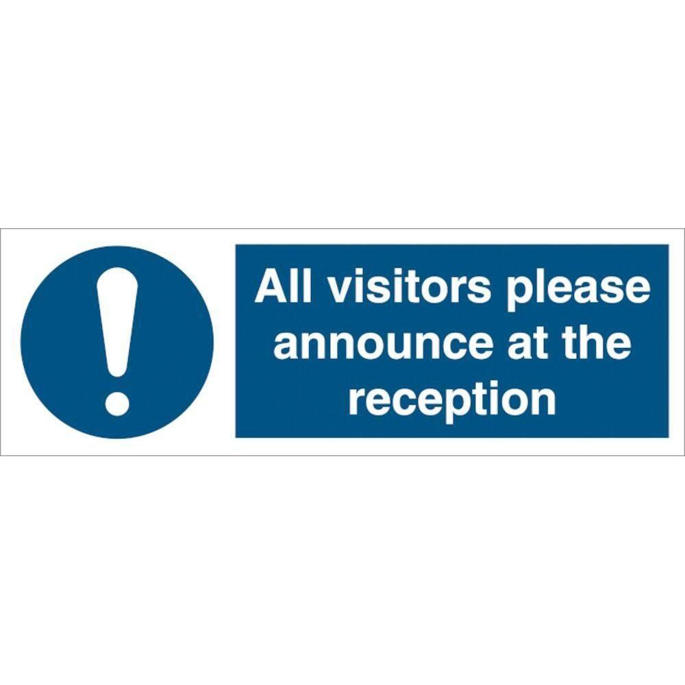 Sign IMO All visitors please announce at the reception 106254 - Sikkerhedsgiganten