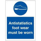 Sign IMO Antistatics foot wear must be worn 106027 - Sikkerhedsgiganten