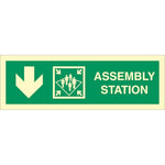 Sign IMO Assembly station arrow down 100054 - Sikkerhedsgiganten