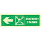 Sign IMO Assembly station arrow left 100052 - Sikkerhedsgiganten