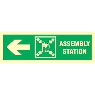 Sign IMO Assembly station arrow left 100052 - Sikkerhedsgiganten