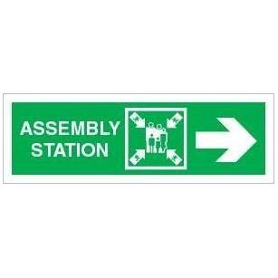 Sign IMO Assembly station arrow right 100057 - Sikkerhedsgiganten