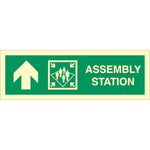 Sign IMO Assembly station arrow up 100050 - Sikkerhedsgiganten
