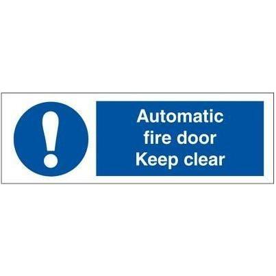 Sign IMO Automatic fire door 106217 - Sikkerhedsgiganten