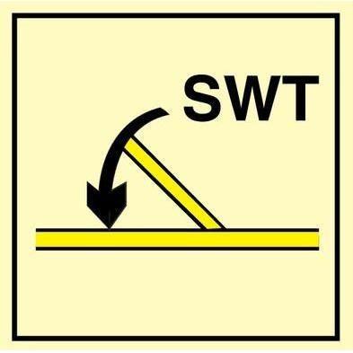 Sign IMO B class self closing semi - watertight fire door 104247 - Sikkerhedsgiganten