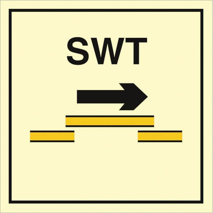 Sign IMO B class self closing semi - watertight sliding door SWT 104235 - Sikkerhedsgiganten