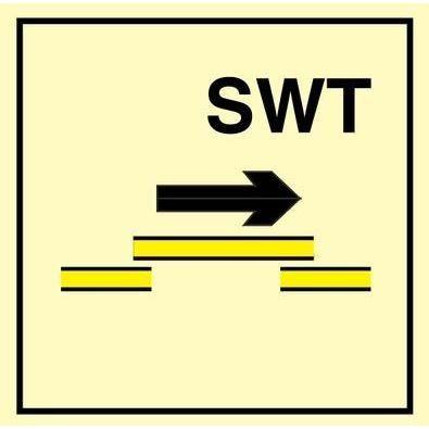 Sign IMO B class self closing semi - watertight sliding door SWT 104235 - Sikkerhedsgiganten