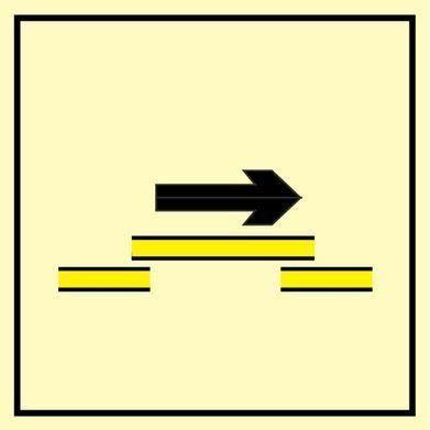Sign IMO B class self closing sliding fire door 104234 - Sikkerhedsgiganten