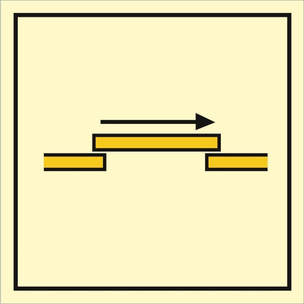 Sign IMO B class self closing sliding fire door 104234 - Sikkerhedsgiganten