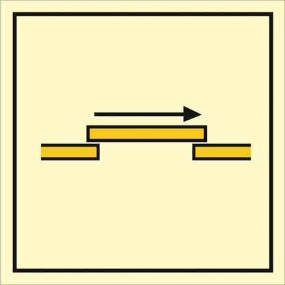Sign IMO B class self closing sliding fire door 104234 - Sikkerhedsgiganten