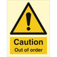 Sign IMO Caution out of order 107115 - Sikkerhedsgiganten
