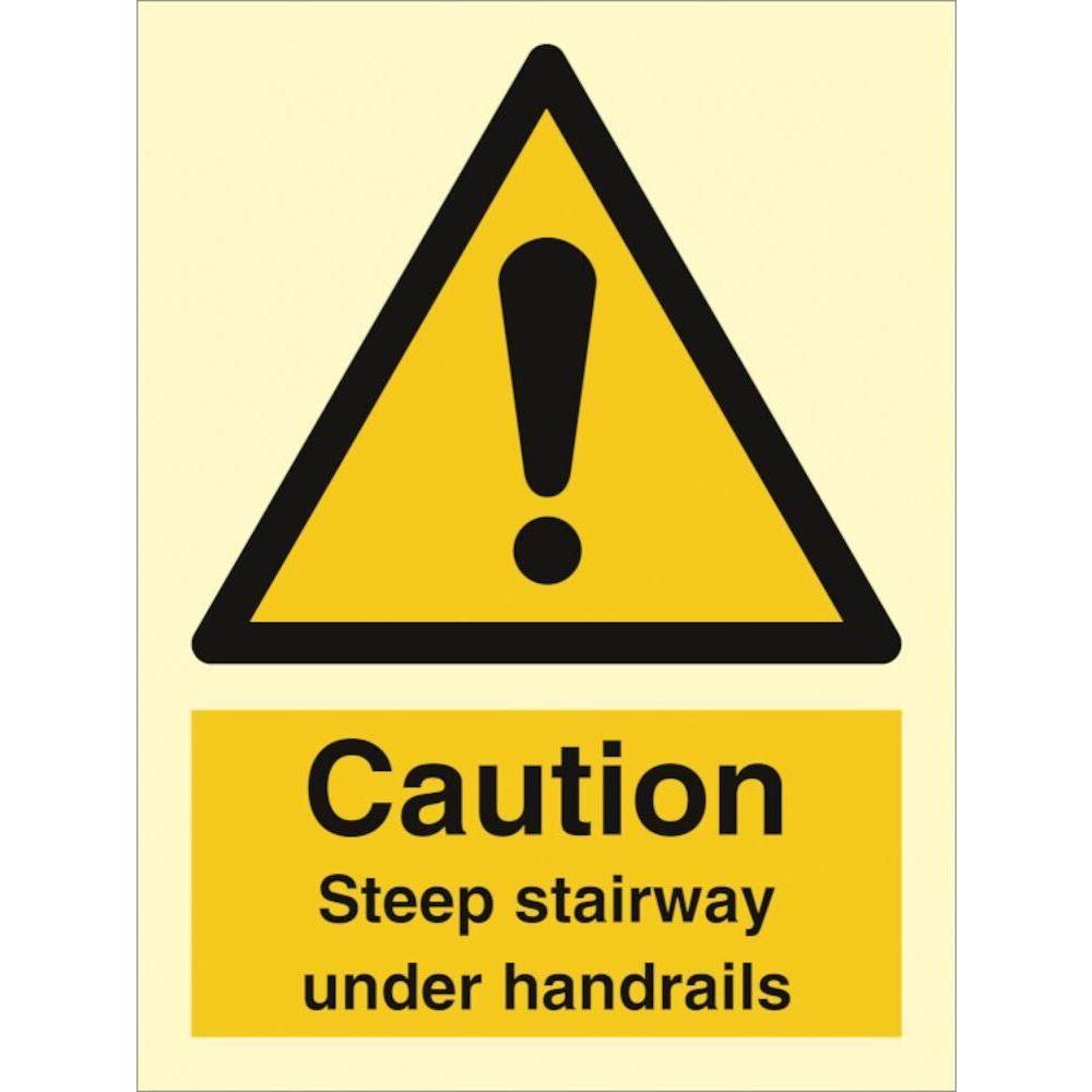 Sign IMO Caution Steep stairways use handrail 107065 - Sikkerhedsgiganten