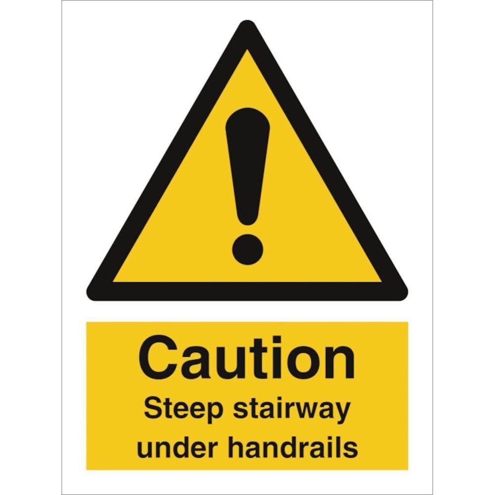 Sign IMO Caution Steep stairways use handrail 107065 - Sikkerhedsgiganten