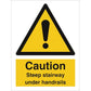 Sign IMO Caution Steep stairways use handrail 107065 - Sikkerhedsgiganten