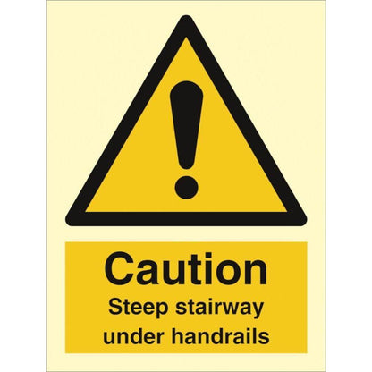 Sign IMO Caution Steep stairways use handrail 107065 - Sikkerhedsgiganten